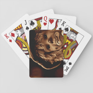 Sad Clown Doll Face Playing Cards