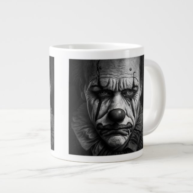 Sad Clown Jumbo Mug  (Front Right)