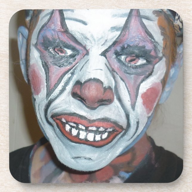 Sad Clowns Scary Clown Face Painting Coaster (Front)