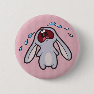 Sad Crying Rabbit Bawling Bunny 6 Cm Round Badge