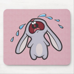 Sad Crying Rabbit   Bawling Bunny Mouse Mat