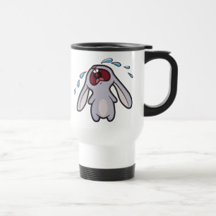 Sad Crying Rabbit   Bawling Bunny Travel Mug