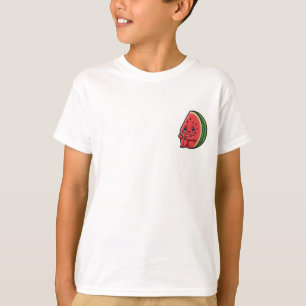 Sad Crying Watermelon Character Kids T-Shirt