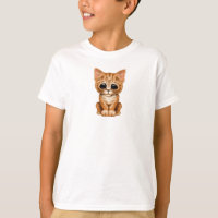 Sad Cute Orange Tabby Kitten Cat
