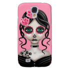 Sad Day of the Dead Girl on Pink