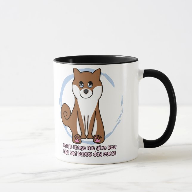 Sad Dog Eyes Shiba Inu Mug (Right)
