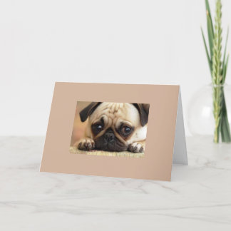 Sad Dog Missing You Card