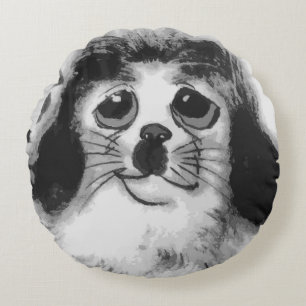 SAD DOG ROUND CUSHION