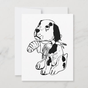Sad Dog With Broken Leg
