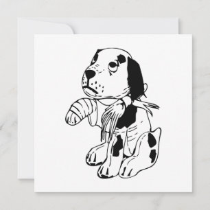 Sad Dog With Broken Leg