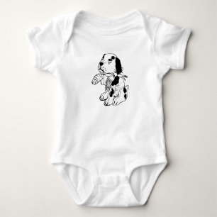 Sad Dog With Broken Leg Baby Bodysuit