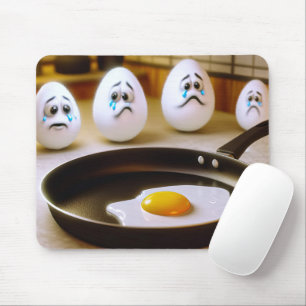 Sad Eggs With Fry Pan Mouse Mat
