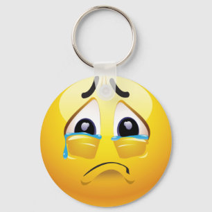 Sad emoji key ring