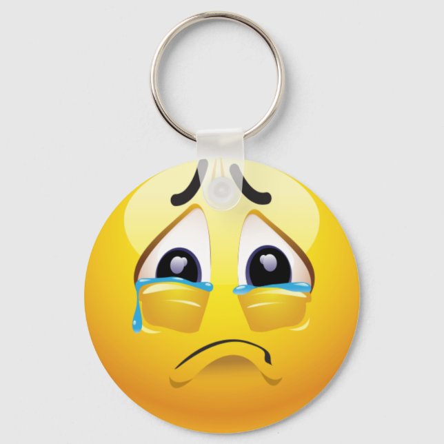 Sad emoji key ring (Front)