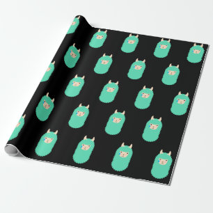 Sad Emoji Llama Wrapping Paper