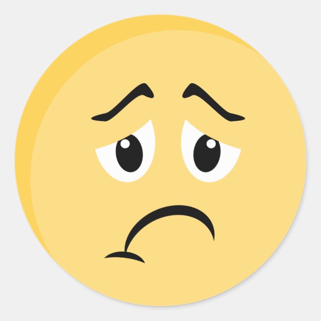 Sad Emoji Sticker (Front)