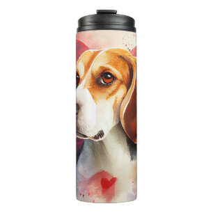 Sad Eye Beagle Pup Face Thermal Tumbler