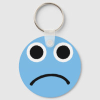 Sad Face Blue Frowning Emoticon Emoji