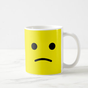 sad face coffee mug