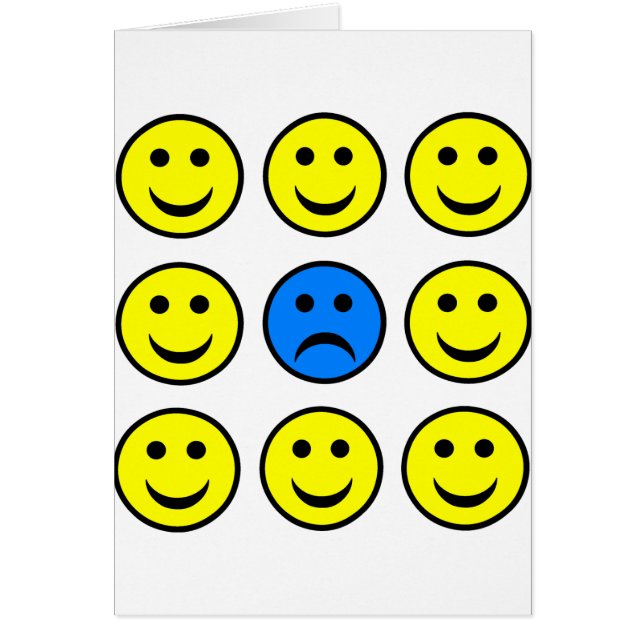 Sad Face in a Crowd of Happy (Front)