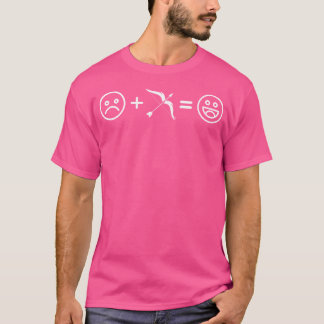Sad Face Plus Bow And Arrow Archery Equals Happy S T-Shirt