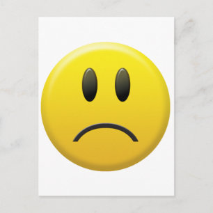 Sad Face Postcard