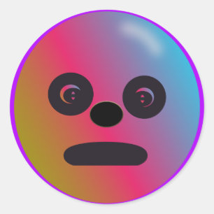 Sad Face Sticker Gradient Colours