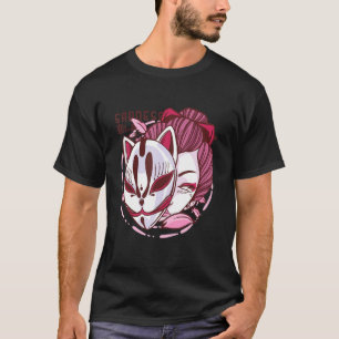 Sad Geisha Mask Cute Beautiful Fun Design T-Shirt