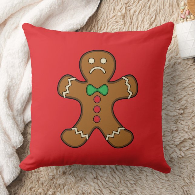 Sad Gingerbread Man Cushion (Blanket)