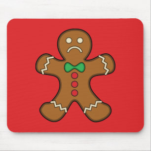 Sad Gingerbread Man Mouse Mat