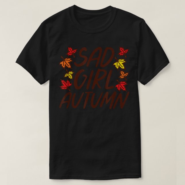Sad girl autumn  T-Shirt (Design Front)