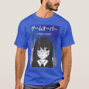 Sad Girl Japan Aesthetic Harajuku Manga  T-Shirt