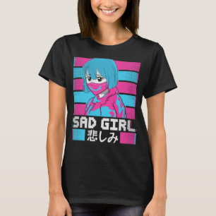 Sad Girl Japanese Anti Social Soft Grunge Vaporwav T-Shirt