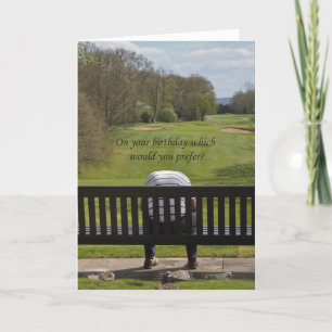 Sad Golfer Birthday Card