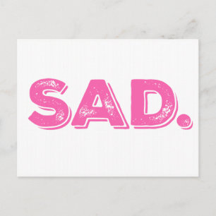SAD Ides of Trump Pink Protest Postcard