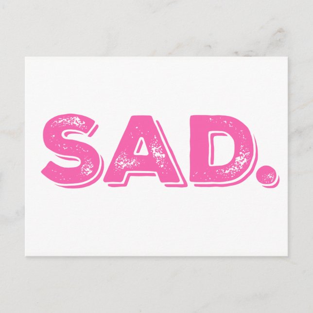 SAD Ides of Trump Pink Protest Postcard (Front)