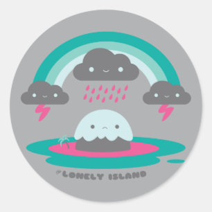 Sad Island 2 Classic Round Sticker