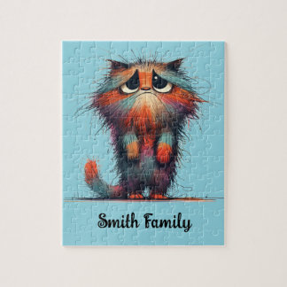 Sad Kitty Personalised Puzzle