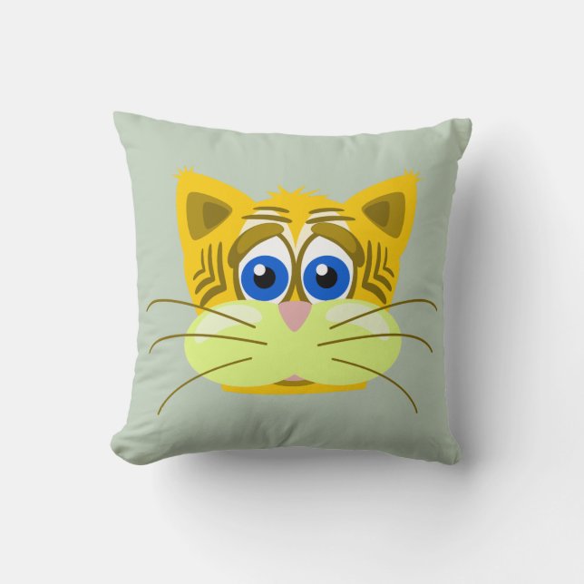 sad kitty pillow (Front)
