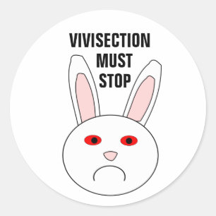 Sad Lab Rabbit Sticker