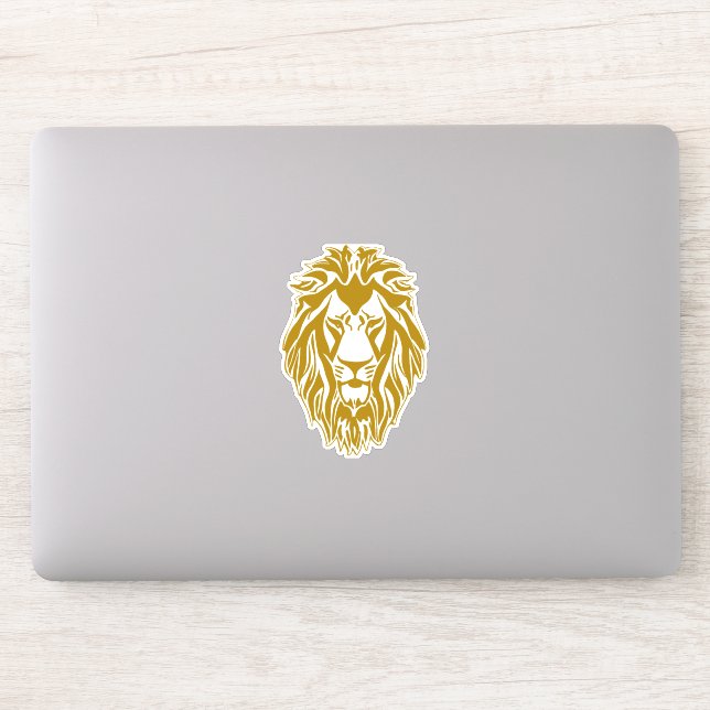 Sad lion golden head (Computer)