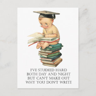 Sad Little Graduate Postcard