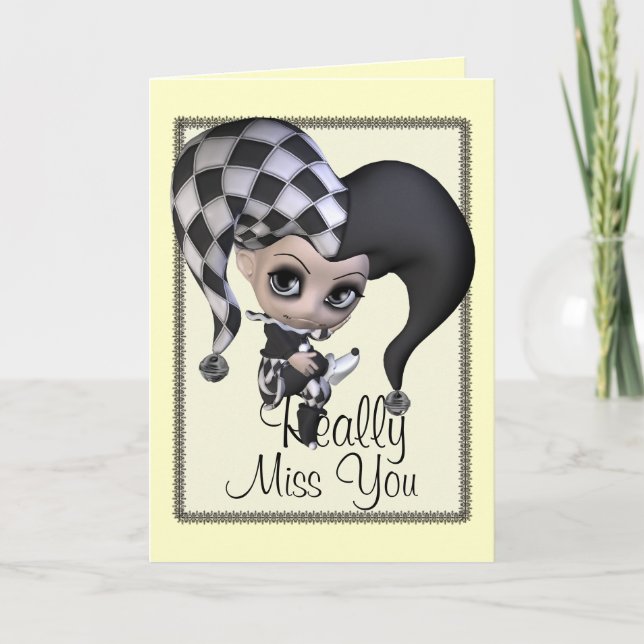 Sad Little Jester Card (Front)