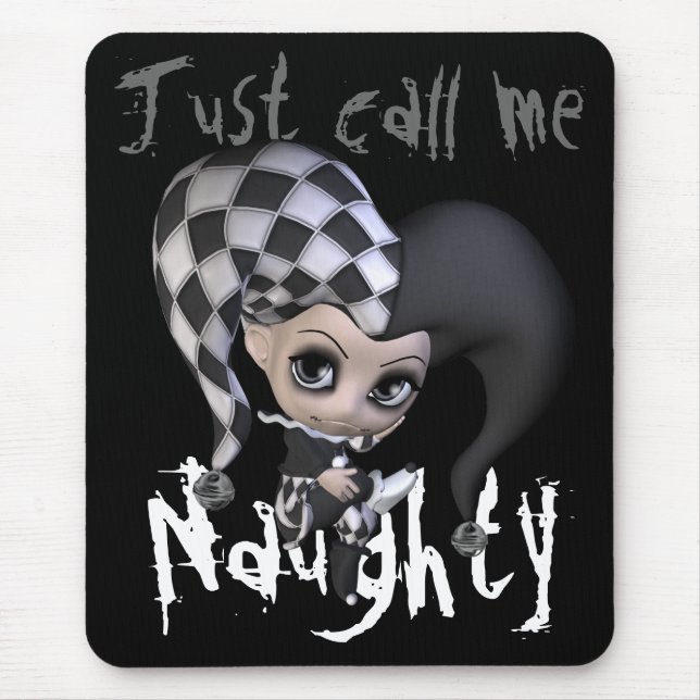 Sad Little Jester Mouse Mat (Front)