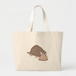 sad little platypus large tote bag