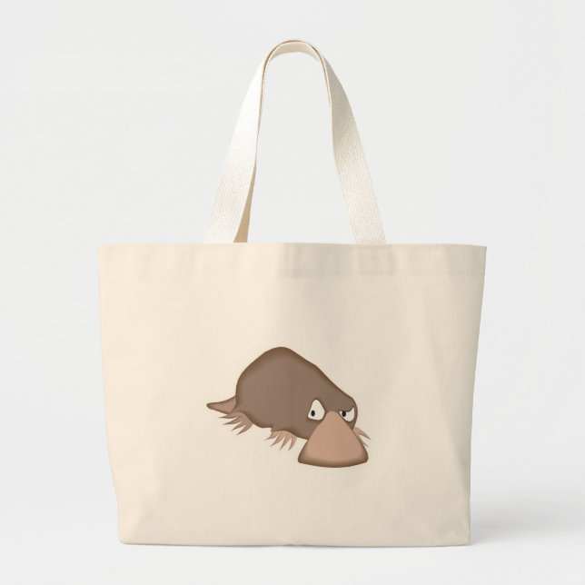 sad little platypus large tote bag (Front)