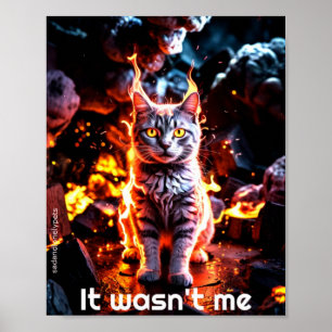 Sad & Lonely Pets Poster Print:  Hellcat