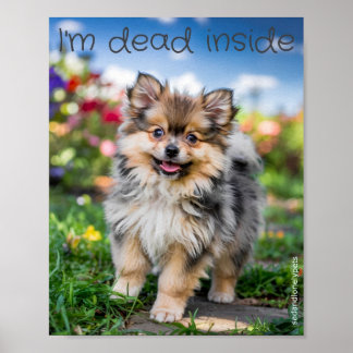 Sad & Lonely Pets Poster Print: I'm Dead Inside