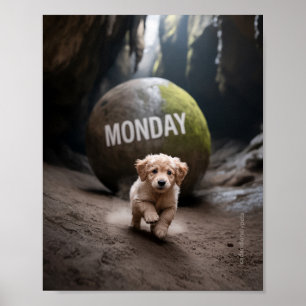 Sad & Lonely Pets Poster Print:  Monday