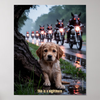 Sad & Lonely Pets Poster Print: Nightmare